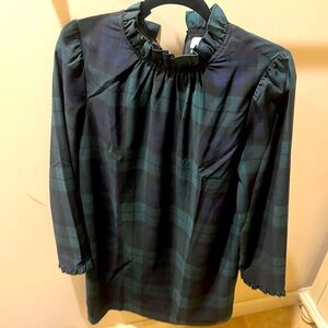 Jcrew Plaid Black watch dress size 4 only worn once